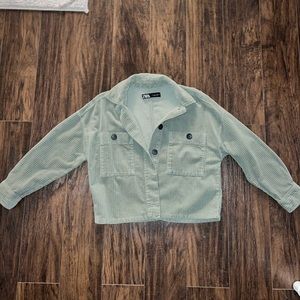 Zara cropped button down